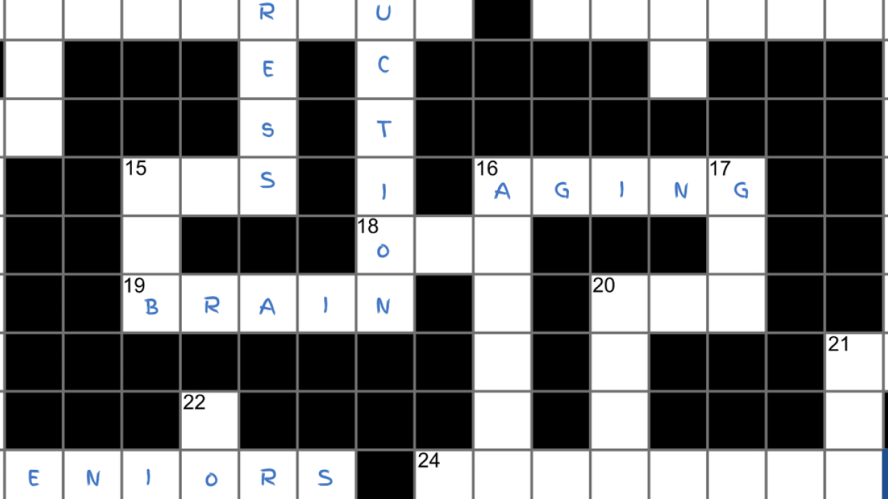 Crossword Puzzles Beat Computer Video Games in Slowing Memory Loss