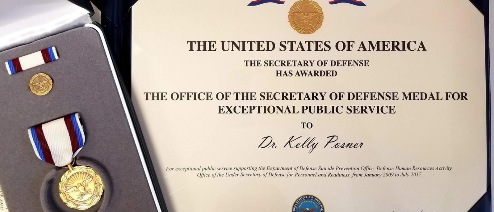 Department of Defense Presents Medal for Exceptional Public Service